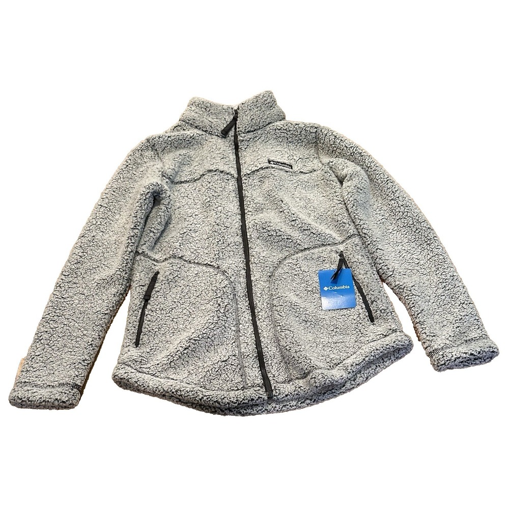 NEW Columbia Womens West Bend Full Zip Sherpa Fleece Jacket Mock Neck Size M NWT